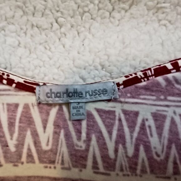 Charlotte Russe tribal print crop top Size S - Picture 5 of 6